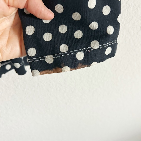 Soma Pajama Shirt and Pants Set Navy Beige Polka Dot Size S/M - Picture 6 of 12